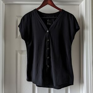 Elegantees Salma button down tie front top